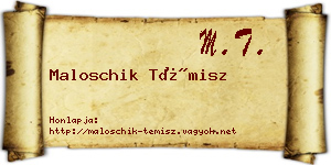 Maloschik Témisz névjegykártya